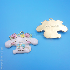 Colgante de Aleación de Zinc con Diseño de Muñeca de Dibujos Animados Sanrio, Bisel Dorado, Joyería de Regalo - Product Image 4
