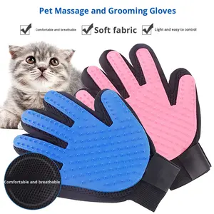Guantes de baño ecológicos transfronterizos para mascotas para perros, masaje de aseo y cepillo hechos de goma duradera, suministros para mascotas - Product Image 3