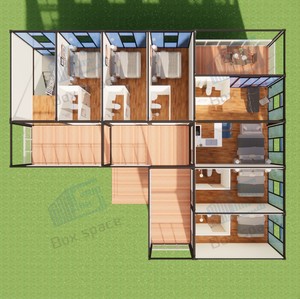 Hotel Contenedor de 18x15m en <span class=keywords><strong>Venta</strong></span>, Estructura Modular de 2 Pisos, Hotel Moderno de Lujo Prefabricado, Apartamento Contenedor - Product Image 2