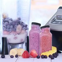 250ml 350ml 500ml 8oz 12oz 16oz Bouteilles d'eau en verre en vrac avec bouchons pour jus Smoothie