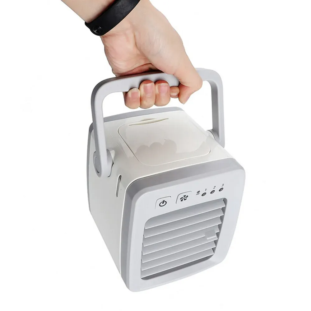 Quạt Làm Mát Không Khí Sạc USB Máy Tính Để Bàn Điều Hòa Không Khí Cầm Tay Mini Fan Di Động Mini Air Cool
