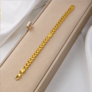 22K Gold Designer Link Bracelet <b>for</b> <b>Men</b> and Women Traditional Pattern Adjustable Luxury Hand Jewelry Gift Collection - Product Image 3