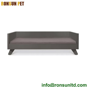 Gran <span class=keywords><strong>venta</strong></span> cama de madera para mascota cama suave para perro Casa de gato interior con cojín - Product Image 2