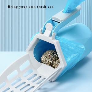 <span class=keywords><strong>Pala</strong></span> <span class=keywords><strong>para</strong></span> caca de gato de plástico desmontable, plegable e integrada, ecológica, con contenedor y bolsas de basura de gran capacidad - Product Image 2