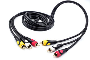 Precio bajo alto grado bajo ruido Micrófono de alta calidad <span class=keywords><strong>RCA</strong></span> 3 <span class=keywords><strong>RCA</strong></span> 2 <span class=keywords><strong>RCA</strong></span> a Jack 6,3 6,35 cable de audio dorado al por mayor - Product Image 3
