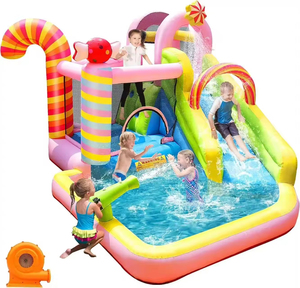 Hualong Mega Château Gonflable avec Toboggans, Parcours d'Obstacles et Zones Sportives, en Matière Oxford, 9x9x7ft, Qualité Commerciale, pour Jeux d'Été en Jardin - Product Image 3