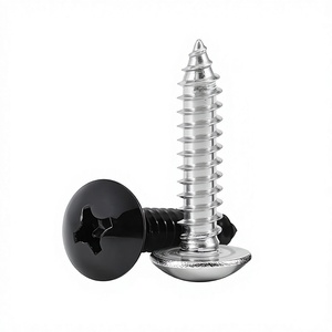 Tornillo Autorroscante de Cabeza Plana Grande Reforzada de Zinc Negro TA, Clase 8, Métrico, M3-M6, Hierro Recubierto de Zinc, Cabeza Tipo Hongo - Product Image 4