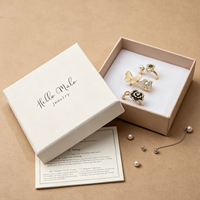 Vente directe d'usine, boîte-cadeau en carton pour bijoux, petite boîte à bracelet pour filles, papier spécial, logo personnalisé