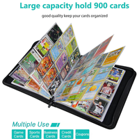 Álbum de Fotos de Cuero PU de Alta Calidad con 9 Bolsillos, Carpeta Premium para Tarjetas Coleccionables Pokémon