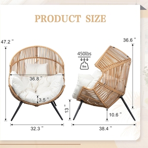 Sofá Loveseat Extra Grande para Exteriores con Cojines - Impermeable, Duradero - Product Image 5