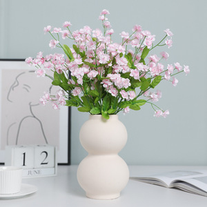 Fleur artificielle Ruilisi « Ne t'oublie pas » en soie, rose, blanc, bleu, violet, pour mariage, décoration intérieure, accessoires, 3 tiges, Spring Whisper - Product Image 1