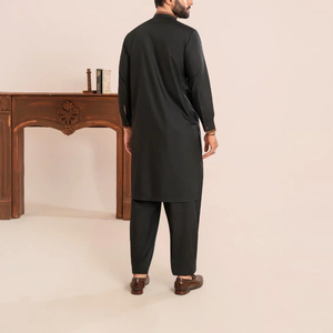 Shalwar Kameez de Algodón Hecho a Medida de Alta Calidad para Hombre, Ropa de Fiesta, Últimos Diseños, Color Sólido, Sin Arrugas, Secado Rápido - Product Image 2