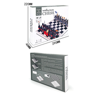Jeu d'échecs créatif en plastique pour enfants, mini figurines à construire, blocs de construction, jeu d'échecs