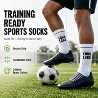 Chaussettes de sport pour hommes avec logo personnalisé sur le dessous, mélange de coton, séchage rapide et respirantes pour la salle de sport et les activités sportives