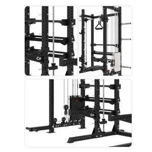 Equipo de gimnasio Squat <span class=keywords><strong>Rack</strong></span> Power <span class=keywords><strong>Rack</strong></span> Trainer 3D plegable multifuncional Smith Machine con pila de pesas - Product Image 6