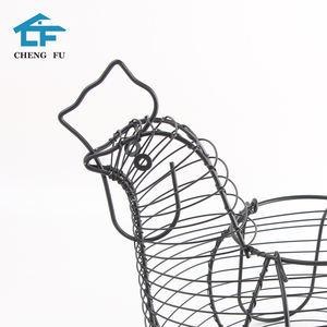 Fornitore diretto della fabbrica di filo di metallo di gallina di pollo a forma di uovo di raccolta cestino di immagazzinaggio - Product Image 4