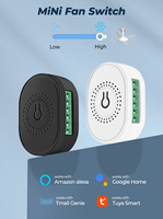 Controlador de ventilador de techo inteligente de velocidad WiFi Tuya, interruptor de luz inteligente con temporizador, compatible con Alexa/Google Home APP Remote
