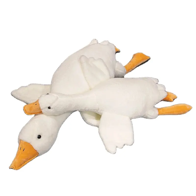Big Size Fluffy Duck Plüschtiere Schlaf kissen Gefüllte Niedliche Tier Schwan Gans Plüschtiere Boden matte Kinder Mädchen Geburtstags geschenk