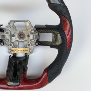 Volant en fibre de carbone noir brillant et rouge Ccexcellent à <span class=keywords><strong>prix</strong></span> de gros pour <span class=keywords><strong>Ford</strong></span> <span class=keywords><strong>Mustang</strong></span> <span class=keywords><strong>GT</strong></span> Shelby 2015 <span class=keywords><strong>2016</strong></span> 2017 - Product Image 3