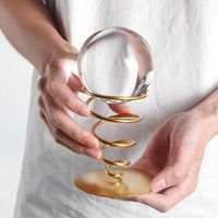 Décoration d'intérieur, boule de cristal de luxe, ornement en cristal, artisanat en fer forgé, ornements pour la décoration de la maison et du bureau