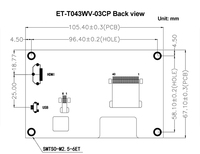Araç için 4.3 inç ahududu Pi 4B/3B + IPS LCD kapasitif dokunmatik ekran monitör