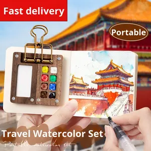 BOMEIJIA 8 Puits Transparent Aquarelle Acrylique <span class=keywords><strong>Palette</strong></span> Mini Vide Peinture Plateau Boîte Voyage-friendly En Plastique Caractéristiques De Base - Product Image 6