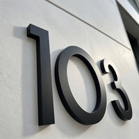 Numéros d'adresse de maison flottante modernes personnalisés, numéros de porte en acrylique découpés au laser, numéros d'adresse de maison en métal pour l'extérieur