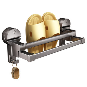 Étagère de rangement télescopique à ventouse pour salle de bain, 2 niveaux, rétractable, sans perçage, avec fixation par ventouse - Product Image 5