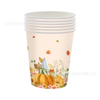 Assiettes, gobelets, serviettes et nappes jetables sur le thème de l'automne pour enfants et adultes, pour les fêtes de Thanksgiving, très vendues