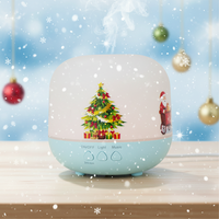 Diffuseur d'arômes à motif de Noël, diffuseur ultrasonique LED, humidificateur parfumé, diffuseur d'huiles essentielles