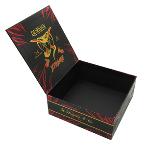Boîtes rigides artisanales en or de qualité supérieure, humidificateurs à cigares avec carton, fermeture magnétique, forme carrée - Product Image 2