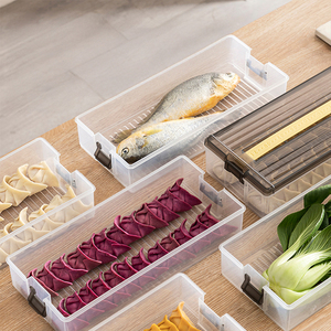 Multilayer Hộ Gia Đình Thực Phẩm Lưu Trữ <span class=keywords><strong>Container</strong></span> Tủ Lạnh Lưu Trữ Hộp Nhựa Không Dính Dưới Bánh Bao Lưu Trữ Hộp Với Xử Lý - Product Image 3
