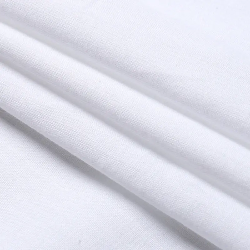 Tissu de toile biologique 100% coton de haute qualité blanchi ou teint tissu sergé imprimé numérique personnalisé pour le Textile à la maison