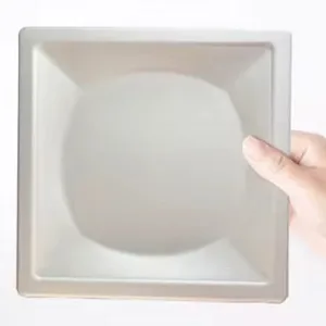 Bagasse-Zellstoff quadratische Platte Kuchen-Tablett umweltfreundliches einweg-Geschirr abbaubares kompostierbares Kuchen-Papier-Tablett