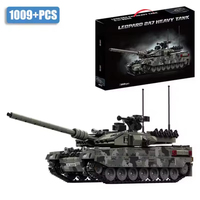 Tanque de Batalla Principal Leopard 2A7, Bloques de Construcción MOC, Vehículo Blindado Moderno, Modelo de Ladrillos para Armar, Juguete Coleccionable Militar