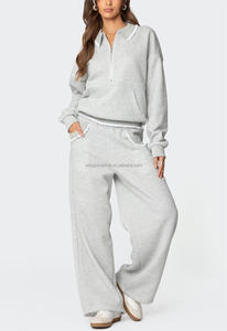 <span class=keywords><strong>Pantaloni</strong></span> <span class=keywords><strong>Larghi</strong></span> Grigi all'Ingrosso, Joggers da Donna <span class=keywords><strong>con</strong></span> Dettagli in Pizzo e Volant - Product Image 4