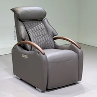 Canapé-lit électrique en cuir véritable, design moderne, pieds en acier inoxydable, idéal pour salon, bureau ou détente, directement de l'usine