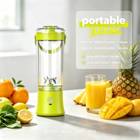 Oplaadbare Blender Mini 500ML 6 Roestvrijstalen Messen IJsvergruizer Draagbare Sapcentrifuge Pulse Blend Werkmodi USB C Opladen Auto