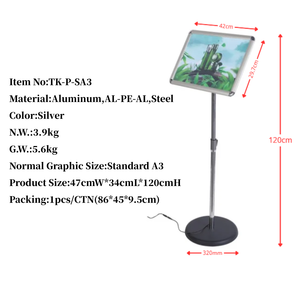Boîte à lumière LED assemblée <span class=keywords><strong>sur</strong></span> support avec <span class=keywords><strong>poteau</strong></span> métallique et base stable pour événements et commerce de détail - Product Image 5