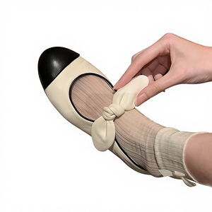 Zapatos de Ballet Planos con Lazo en la Parte Superior, Modelo 666-19 Su <span class=keywords><strong>Yinyin</strong></span> Nini Princess Xiao Xiang Feng, para Mujer, con Parte Superior de Microfibra y Suela de Goma - Product Image 1