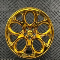 1 pièce, jante en alliage plaqué or forgé, 19, 20, 21, 22, 24 pouces, 5x112, 5x114.3, 5x130 PCD pour BMW, Mercedes, Alfa Romeo MiTo, Giulia