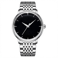 Montre pour homme à mouvement mécanique automatique, bracelet en cuir et acier inoxydable, lumineuse, style hip-hop, sport, mode, affaires, 5BAR