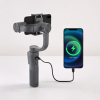 Stabilisateur S5Bpro7 360° à suivi automatique du visage pour smartphone avec objectif ultra grand angle, module IA et lumière LED, sans limitation d'angle de vue