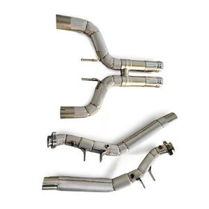 ท่อลงแคทสเตนเลส T304 พร้อมแผ่นกันความร้อนสำหรับ <span class=keywords><strong>Mercedes</strong></span> S400 S500 S600 W222 3.0T 4.7T 6.0T ปี 2013-2019 - Product Image 2