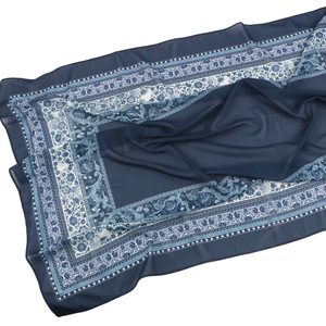 Venta al por mayor caliente verano elegante mujer malayo Tudung velo fino largo suave transpirable chal Premium impreso seda gasa bufanda - Product Image 6