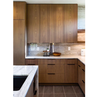 Meuble de cuisine modulaire personnalisé CBMmart en bois avec plan de travail en stratifié/résine, design moderne pour la construction de maisons