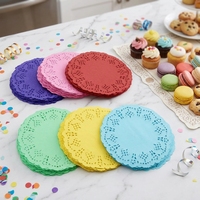 Napperons en papier dentelle multi-tailles, napperons en papier dentelle de qualité alimentaire pour boulangerie