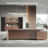 Bureau de direction en bois en forme de L haut de gamme avec surface résistante aux rayures, design moderne, couleur et taille personnalisables