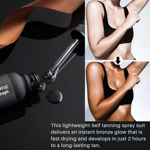 Pansly Herbal vente en gros personnalisé auto-corps sans soleil faux bronzage goutte Lotion 30ml taille d'échantillon pour les femmes ensemble bronzage brouillard vaporisateur - Product Image 4