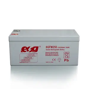 Esg sản xuất 12v250ah Gel chu kỳ sâu năng lượng mặt trời lưu trữ năng lượng VRLA có thể sạc lại biến tần kín pin axit chì